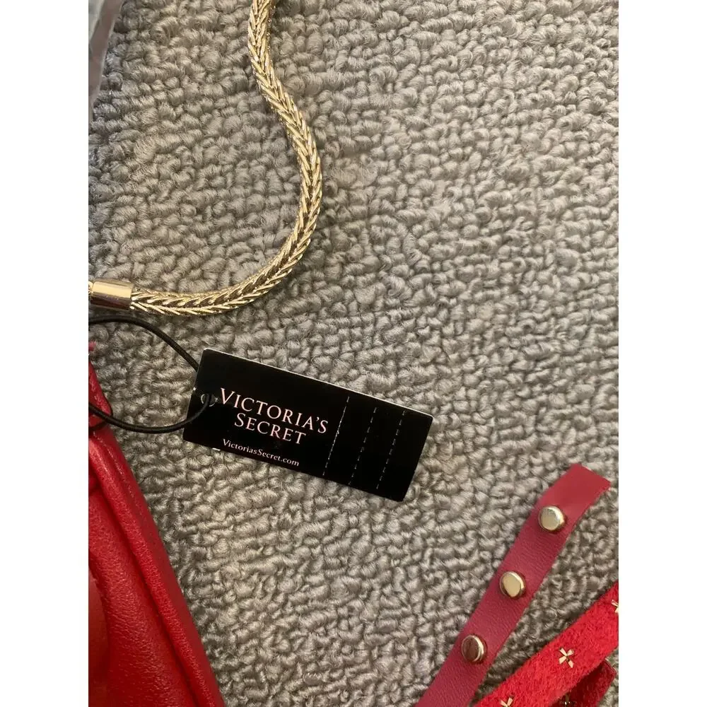 VICTORIA'S‎ SECRET Women Red Gold Fringe Crossbody Bag